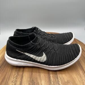 Nike Free RN Flyknit Shoes Mens 11.5 Black Running Comfort Walking Gym Sneakers